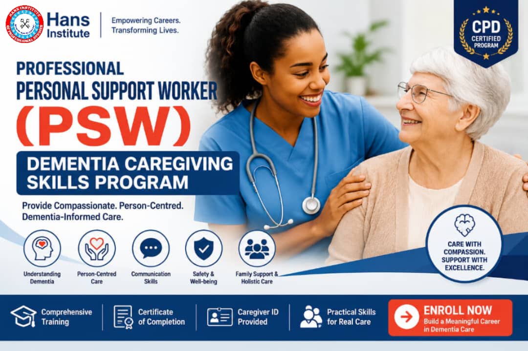 Professional Personal Support Worker (PSW) – Dementia Care Skills Program